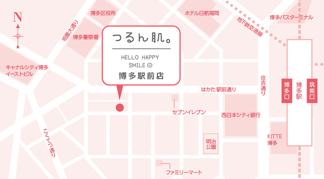 博多駅前店イラストマップ